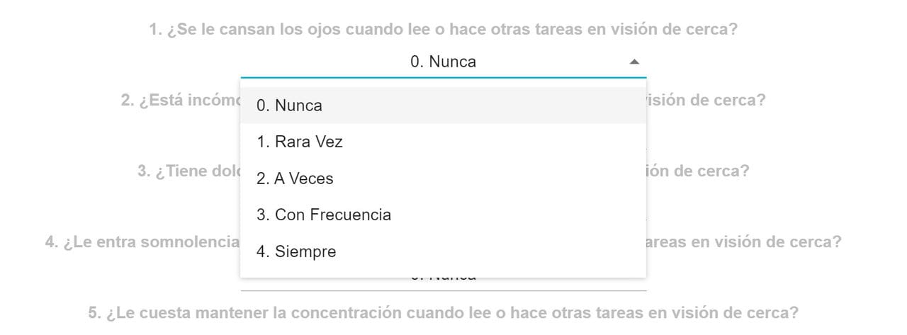 Cuestionario Síntomas Cuestionario Síntomas