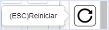 La tecla de Esc o este botón sirven para reiniciar la prueba.